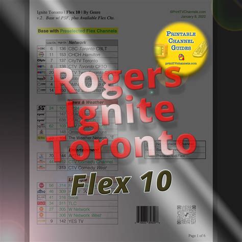 rogers ignite flex 10 channel list.